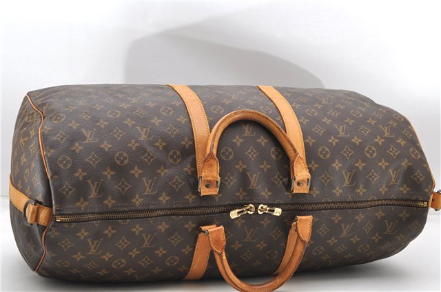 Auth Louis Vuitton Monogram Keepall Bandouliere 60 Boston Bag M41412 LV 7135D