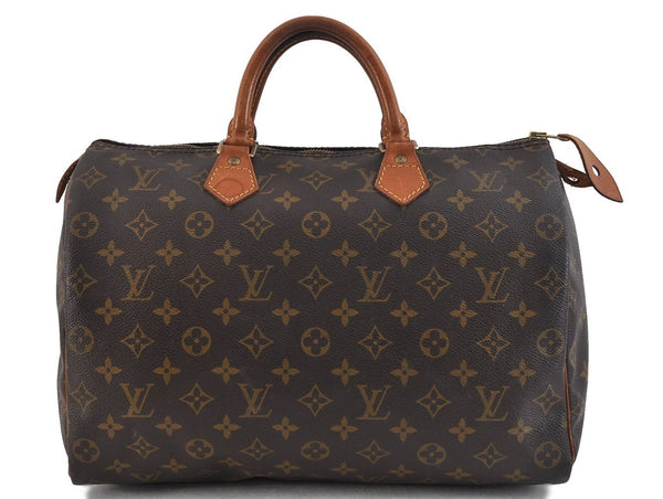 Authentic LOUIS VUITTON Monogram Speedy 35 Hand Bag M41524 LV 7137C