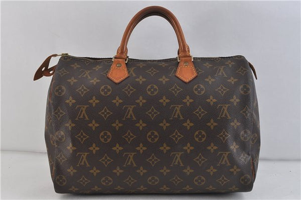 Authentic LOUIS VUITTON Monogram Speedy 35 Hand Bag M41524 LV 7137C