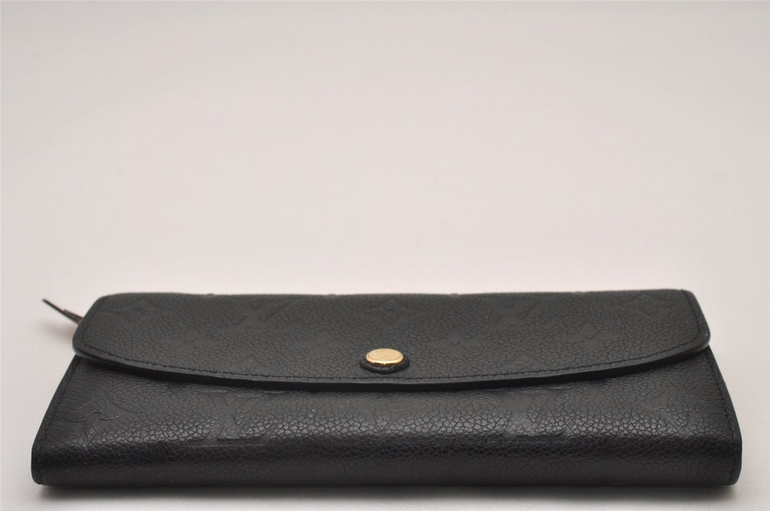 Auth Louis Vuitton Monogram Empreinte Portefeuille Emilie Wallet Black LV 7139I