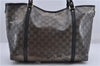 Auth GUCCI Crystal Shoulder Tote Bag PVC Leather 197953 Black Gold Junk 7140C