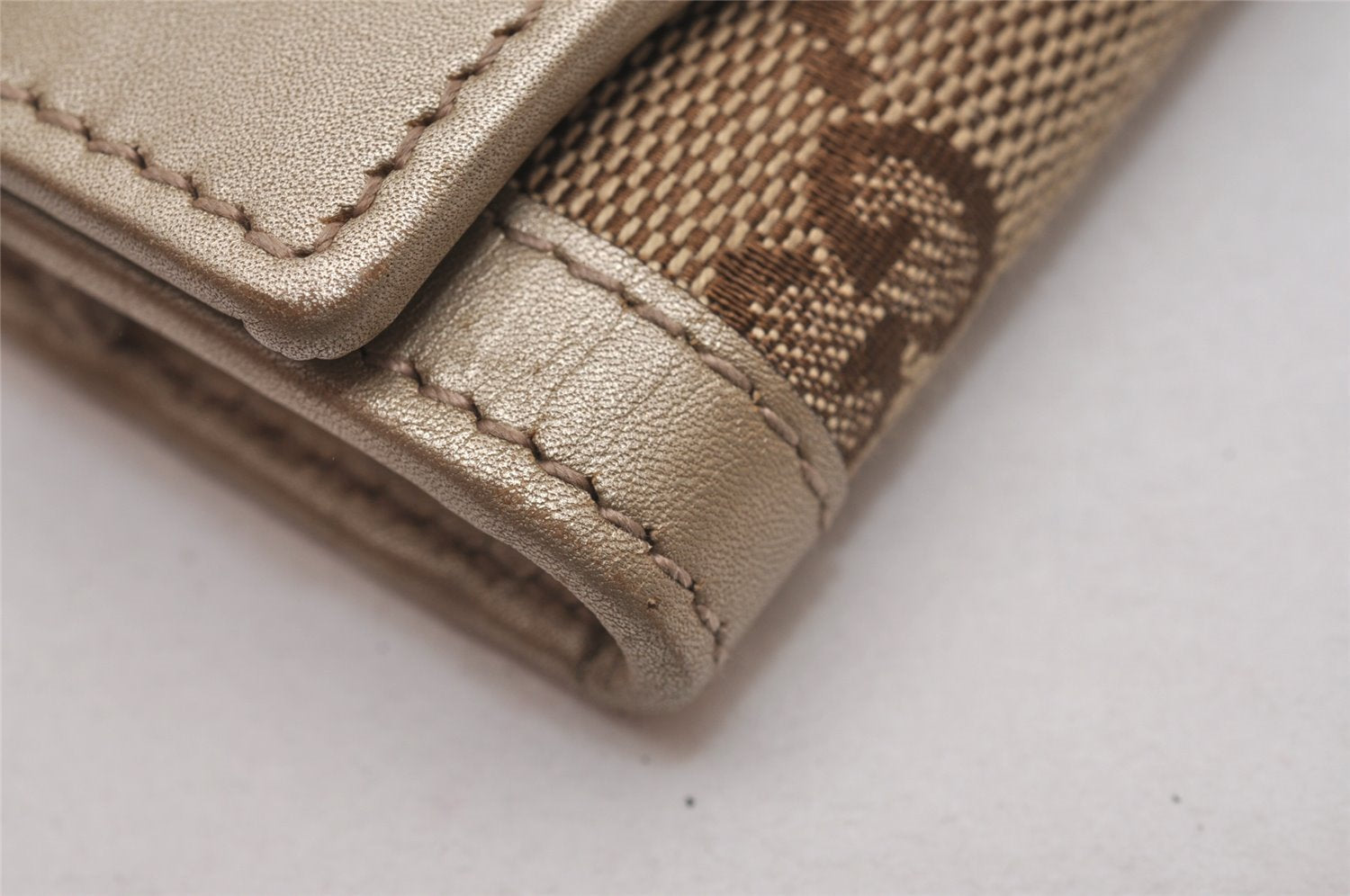 Authentic GUCCI Vintage 6 Hooks Key Case GG Canvas Leather 282432 Brown 7142I