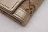 Authentic GUCCI Vintage 6 Hooks Key Case GG Canvas Leather 282432 Brown 7142I