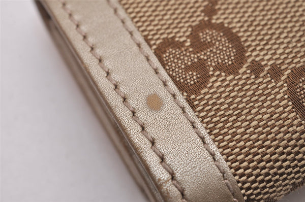 Authentic GUCCI Vintage 6 Hooks Key Case GG Canvas Leather 282432 Brown 7142I