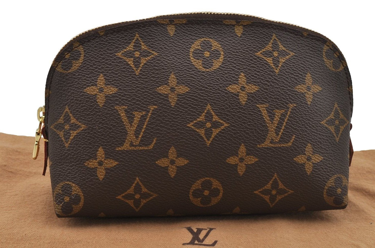 Authentic Louis Vuitton Monogram Pochette Cosmetic Pouch M47515 LV 7143I