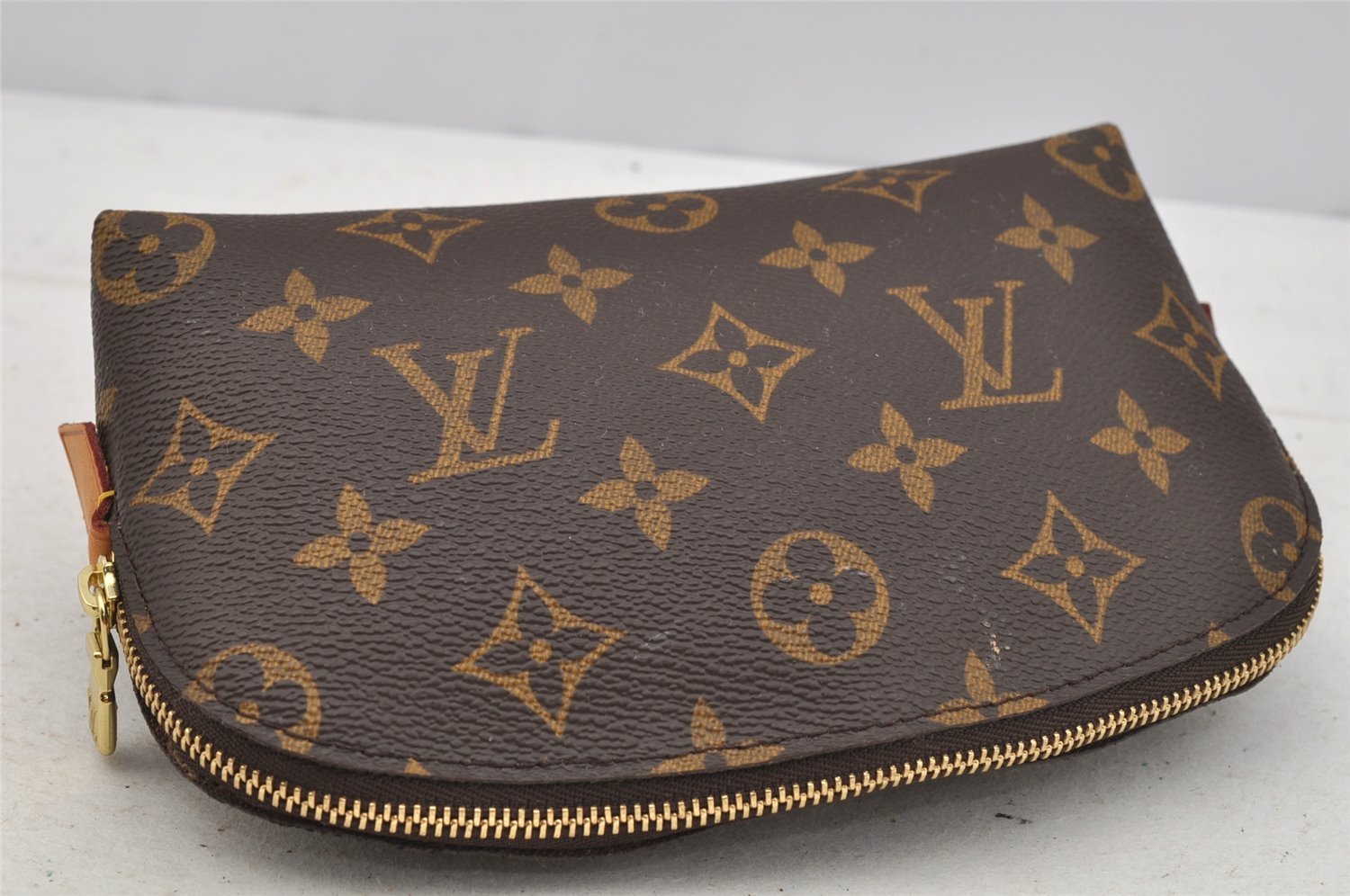 Authentic Louis Vuitton Monogram Pochette Cosmetic Pouch M47515 LV 7143I