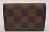 Authentic Louis Vuitton Damier Porte Monnaie Plat Coin Purse N61930 LV 7145I