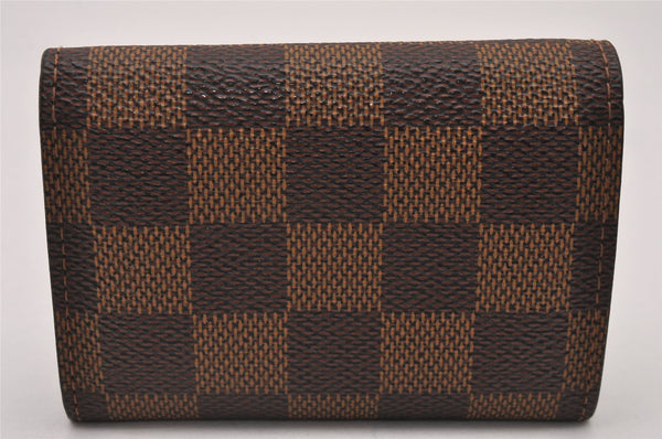 Authentic Louis Vuitton Damier Porte Monnaie Plat Coin Purse N61930 LV 7145I