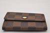 Authentic Louis Vuitton Damier Porte Monnaie Plat Coin Purse N61930 LV 7145I