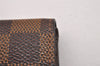 Authentic Louis Vuitton Damier Porte Monnaie Plat Coin Purse N61930 LV 7145I