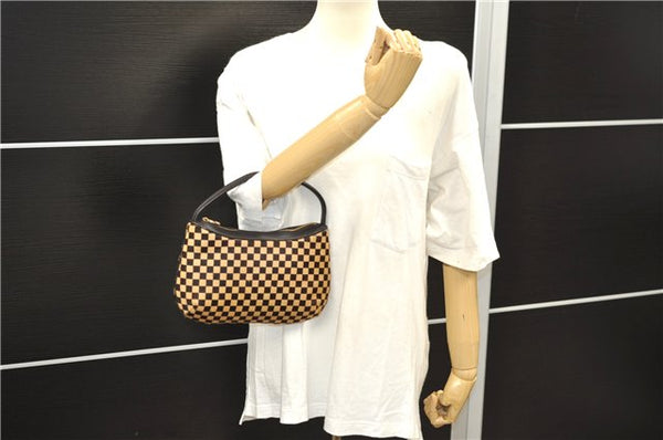 Authentic Louis Vuitton Damier Sauvage Tiger Hand Bag Purse M92132 LV 7148D