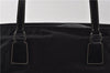 Authentic PRADA Nylon Tessuto Leather Shoulder Tote Bag Black 7149D