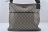 Authentic GUCCI Shoulder Cross Body Bag Purse GG PVC Leather 141198 Brown 7150D