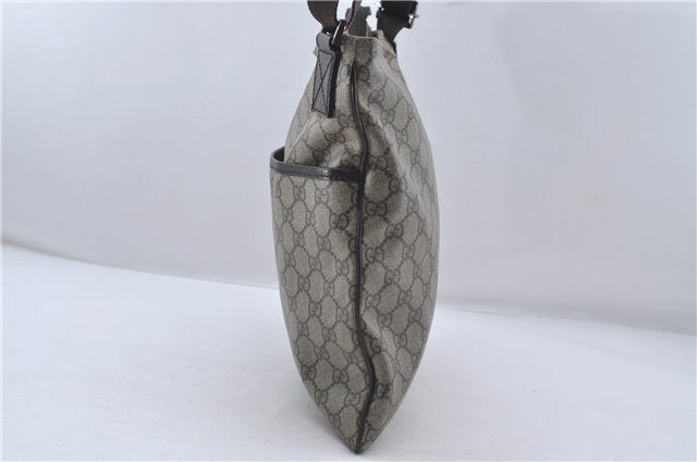 Authentic GUCCI Shoulder Cross Body Bag Purse GG PVC Leather 141198 Brown 7150D