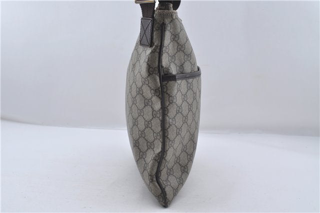 Authentic GUCCI Shoulder Cross Body Bag Purse GG PVC Leather 141198 Brown 7150D