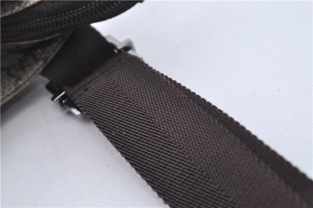 Authentic GUCCI Shoulder Cross Body Bag Purse GG PVC Leather 141198 Brown 7150D