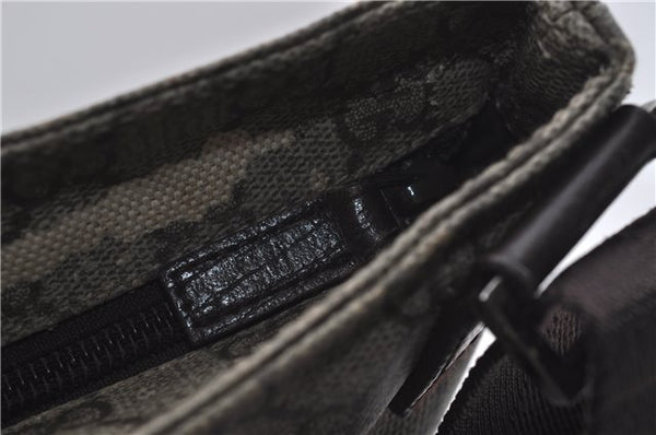 Authentic GUCCI Shoulder Cross Body Bag Purse GG PVC Leather 141198 Brown 7150D