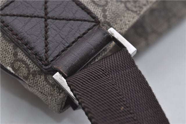 Authentic GUCCI Shoulder Cross Body Bag Purse GG PVC Leather 141198 Brown 7150D