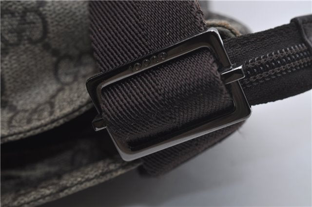 Authentic GUCCI Shoulder Cross Body Bag Purse GG PVC Leather 141198 Brown 7150D