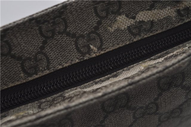 Authentic GUCCI Shoulder Cross Body Bag Purse GG PVC Leather 141198 Brown 7150D