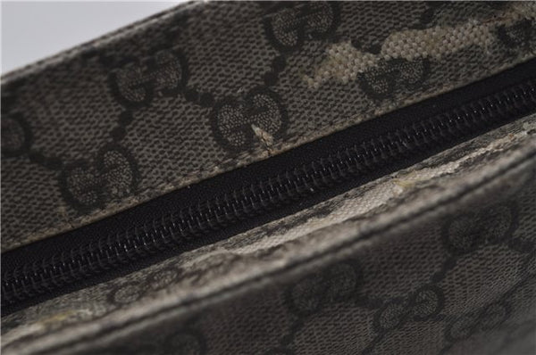 Authentic GUCCI Shoulder Cross Body Bag Purse GG PVC Leather 141198 Brown 7150D