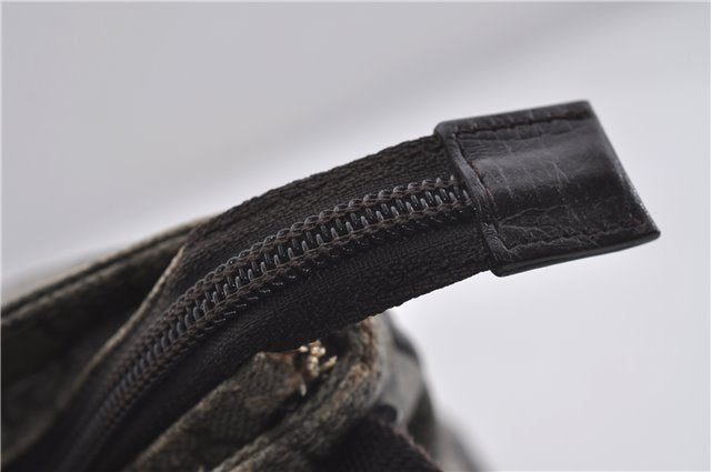 Authentic GUCCI Shoulder Cross Body Bag Purse GG PVC Leather 141198 Brown 7150D