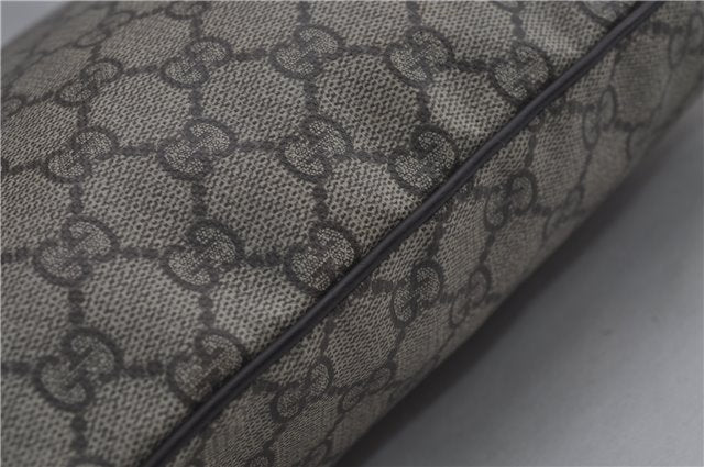 Authentic GUCCI Shoulder Cross Body Bag Purse GG PVC Leather 141198 Brown 7150D