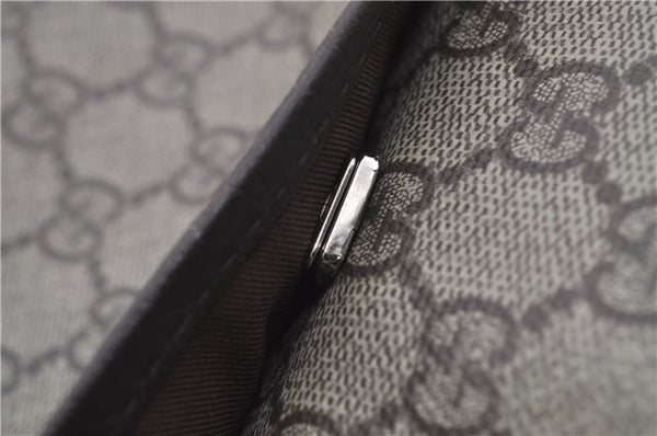 Authentic GUCCI Shoulder Cross Body Bag Purse GG PVC Leather 141198 Brown 7150D