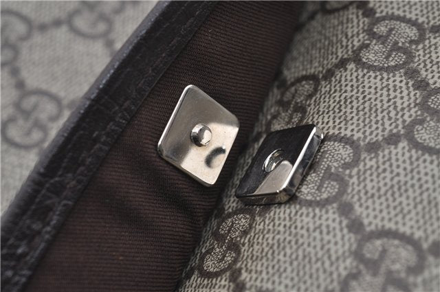 Authentic GUCCI Shoulder Cross Body Bag Purse GG PVC Leather 141198 Brown 7150D