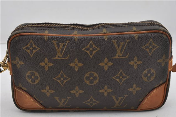 Authentic Louis Vuitton Monogram Marly Dragonne PM M51827 Clutch Hand Bag 7150E