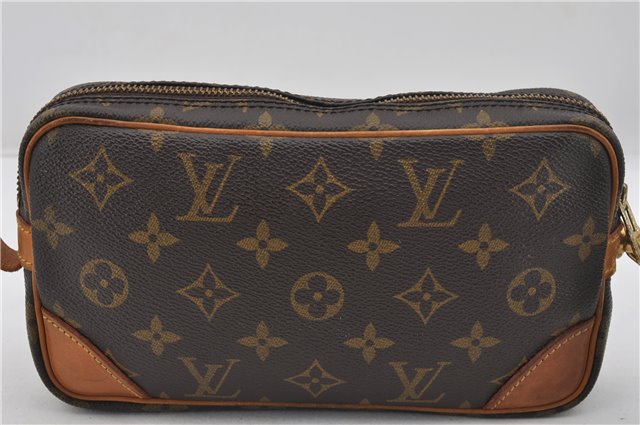 Authentic Louis Vuitton Monogram Marly Dragonne PM M51827 Clutch Hand Bag 7150E