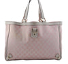 Authentic GUCCI Abbey Shoulder Tote Bag GG Canvas Leather 141472 Pink 7152D
