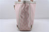 Authentic GUCCI Abbey Shoulder Tote Bag GG Canvas Leather 141472 Pink 7152D