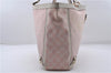 Authentic GUCCI Abbey Shoulder Tote Bag GG Canvas Leather 141472 Pink 7152D