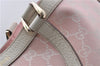 Authentic GUCCI Abbey Shoulder Tote Bag GG Canvas Leather 141472 Pink 7152D