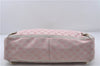 Authentic GUCCI Abbey Shoulder Tote Bag GG Canvas Leather 141472 Pink 7152D