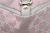 Authentic GUCCI Abbey Shoulder Tote Bag GG Canvas Leather 141472 Pink 7152D