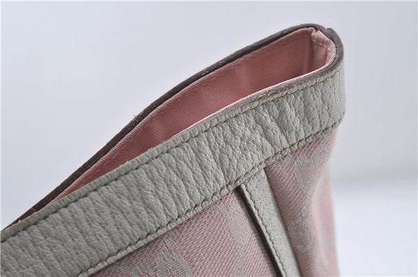Authentic GUCCI Abbey Shoulder Tote Bag GG Canvas Leather 141472 Pink 7152D