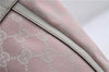 Authentic GUCCI Abbey Shoulder Tote Bag GG Canvas Leather 141472 Pink 7152D