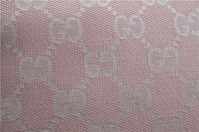 Authentic GUCCI Abbey Shoulder Tote Bag GG Canvas Leather 141472 Pink 7152D