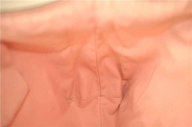 Authentic GUCCI Abbey Shoulder Tote Bag GG Canvas Leather 141472 Pink 7152D