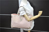 Authentic GUCCI Abbey Shoulder Tote Bag GG Canvas Leather 141472 Pink 7152D