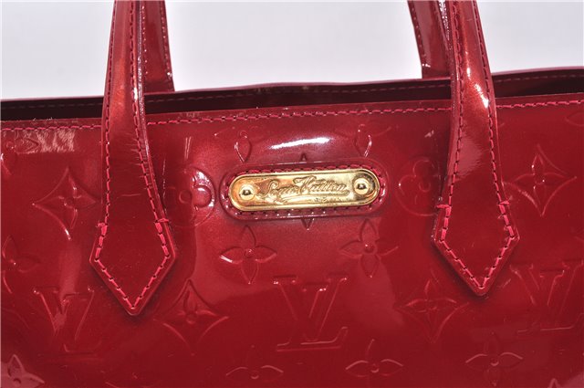 Authentic Louis Vuitton Vernis Wilshire PM Hand Bag Red M93642 LV 7152E