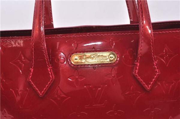 Authentic Louis Vuitton Vernis Wilshire PM Hand Bag Red M93642 LV 7152E