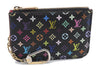 LOUIS VUITTON Monogram Multicolor Pochette Cles Black Coin Case M93735 LV 7153C