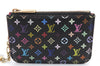 LOUIS VUITTON Monogram Multicolor Pochette Cles Black Coin Case M93735 LV 7153C