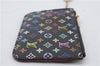 LOUIS VUITTON Monogram Multicolor Pochette Cles Black Coin Case M93735 LV 7153C