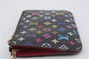 LOUIS VUITTON Monogram Multicolor Pochette Cles Black Coin Case M93735 LV 7153C