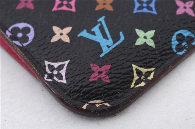 LOUIS VUITTON Monogram Multicolor Pochette Cles Black Coin Case M93735 LV 7153C