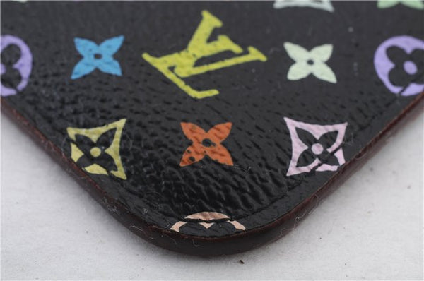 LOUIS VUITTON Monogram Multicolor Pochette Cles Black Coin Case M93735 LV 7153C